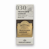 Traveler's Company Traveler's Notebook Accessories 030 - Brass Clip - TRC Logo