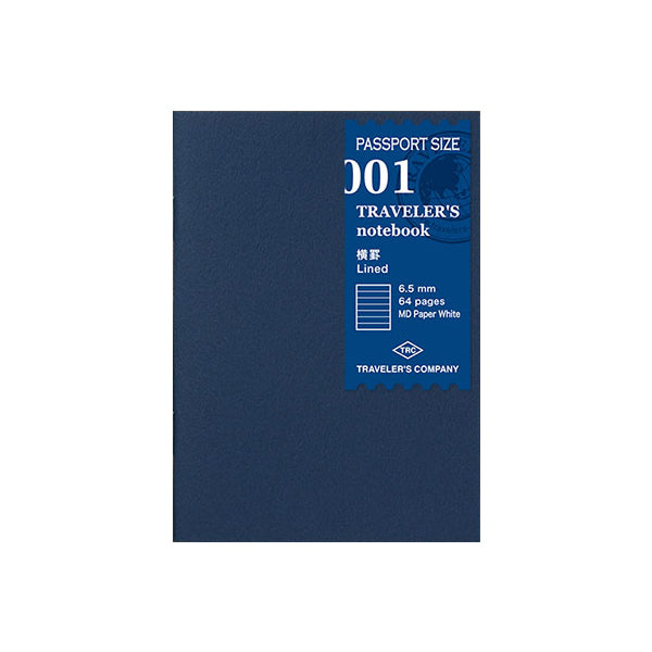Traveler's Company Traveler's Notebook Refill 001 - Ruled - Passport Size -  - Notebook Accessories - Bunbougu