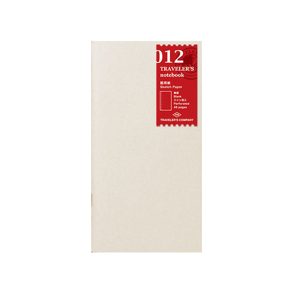 Traveler's Company Traveler's Notebook Refill 012 - Sketch Paper - Regular Size -  - Notebook Accessories - Bunbougu