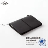 Traveler's Company Traveler's Notebook Starter Kit - Black Leather - Passport Size -  - Diaries & Planners - Bunbougu