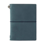 Traveler's Company Traveler's Notebook Starter Kit - Blue Leather - Passport Size
