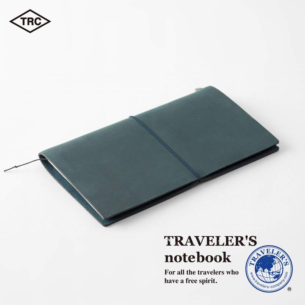 Traveler's Company Traveler's Notebook Starter Kit - Blue Leather - Regular Size -  - Diaries & Planners - Bunbougu
