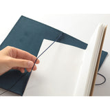 Traveler's Company Traveler's Notebook Starter Kit - Blue Leather - Regular Size -  - Diaries & Planners - Bunbougu