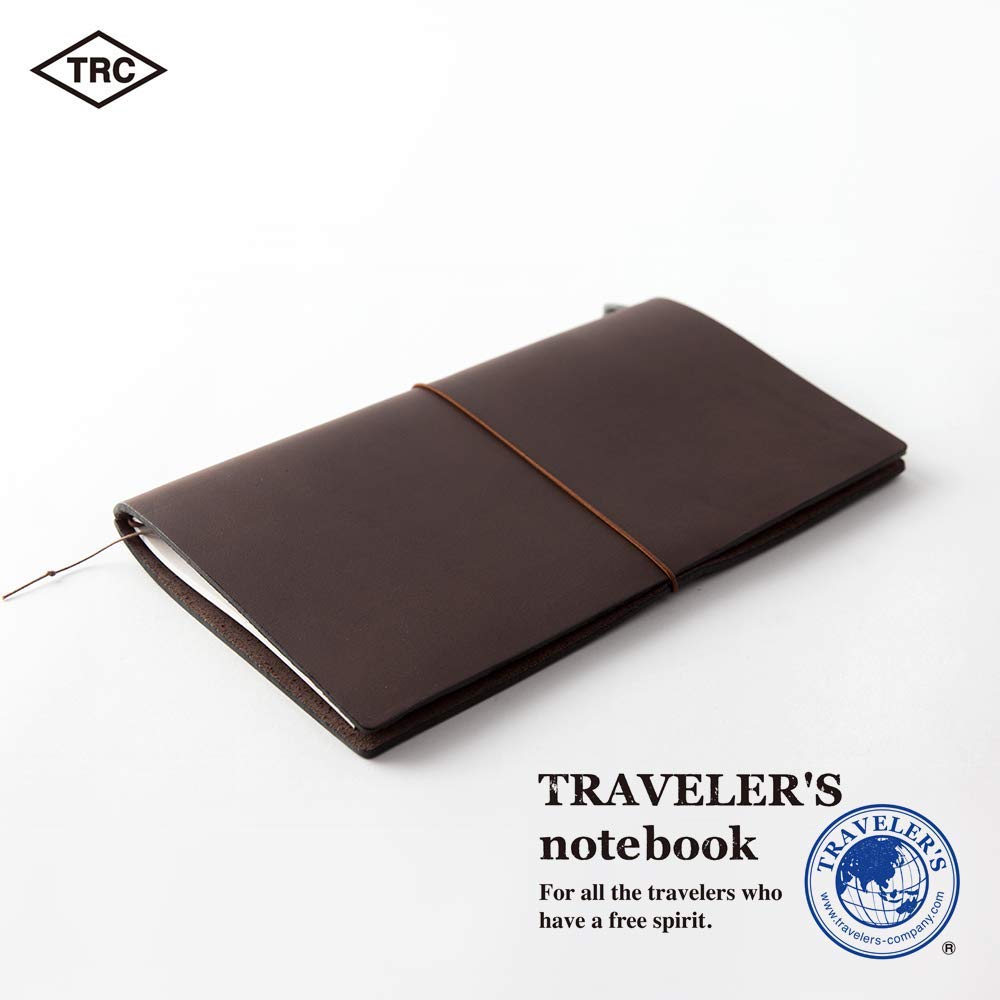 Traveler's Company Traveler's Notebook Starter Kit - Brown Leather - Regular Size -  - Diaries & Planners - Bunbougu