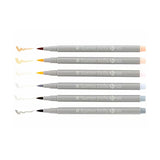 Teranishi Rushon Petite Brush Pen - 6 Colour Set - Tone Colours
