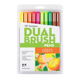 Tombow ABT Dual Brush Pen - 10 Colour Set - Citrus