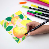 Tombow ABT Dual Brush Pen - 10 Colour Set - Citrus -  - Brush Pens - Bunbougu