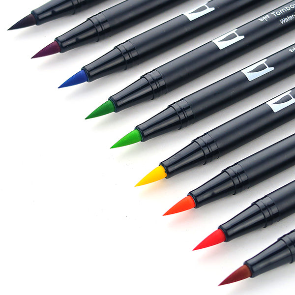 Tombow ABT Dual Brush Pen - 10 Colour Set - Bright -  - Brush Pens - Bunbougu