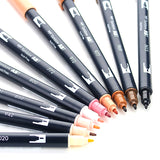 Tombow ABT Dual Brush Pen - 10 Colour Set - Portrait -  - Brush Pens - Bunbougu