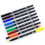 Tombow ABT Dual Brush Pen - 10 Colour Set - Primary -  - Brush Pens - Bunbougu