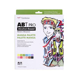 Tombow ABT PRO Alcohol-based Dual Brush Pen - 12 Colour Set - Manga