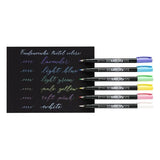 Tombow Fudenosuke Brush Pen - 6 Supple Pastel Colour Set - Soft Tip -  - Brush Pens - Bunbougu