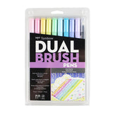Tombow ABT Dual Brush Pen - 10 Colour Set - Pastel -  - Brush Pens - Bunbougu