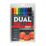 Tombow ABT Dual Brush Pen - 10 Colour Set - Primary