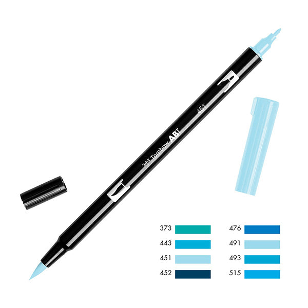 Tombow ABT Dual Brush Pen - Blue Colour Range 1 (373 - 515) -  - Brush Pens - Bunbougu