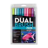 Tombow ABT Dual Brush Pen - 10 Colour Set - Tropical