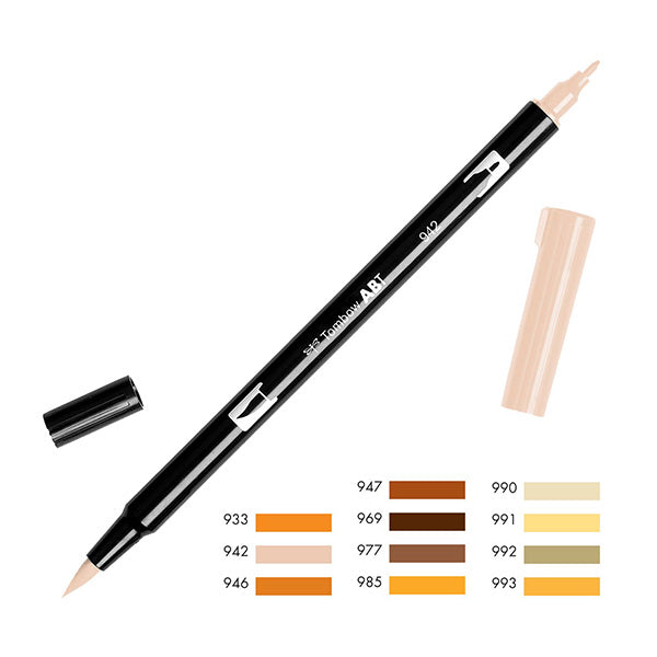Tombow ABT Dual Brush Pen - Orange Colour Range (933 - 993) -  - Brush Pens - Bunbougu