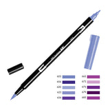 Tombow ABT Dual Brush Pen - Violet Color Range (603 - 685) -  - Brush Pens - Bunbougu