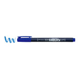 Tombow Fudenosuke Brush Pen - Hard Tip - Blue - Brush Pens - Bunbougu