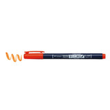 Tombow Fudenosuke Brush Pen - Hard Tip - Orange - Brush Pens - Bunbougu