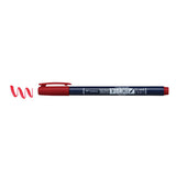 Tombow Fudenosuke Brush Pen - Hard Tip - Red - Brush Pens - Bunbougu