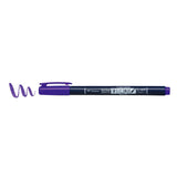 Tombow Fudenosuke Brush Pen - Hard Tip - Purple - Brush Pens - Bunbougu
