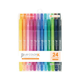 Tombow Play Color K Double-sided Marker Set - 0.3 mm/0.8 mm - 24 Color Set -  - Markers - Bunbougu