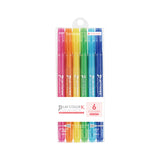 Tombow Play Color K Double-sided Marker Set - 0.3 mm/0.8 mm - 6 Bright Color Set -  - Markers - Bunbougu