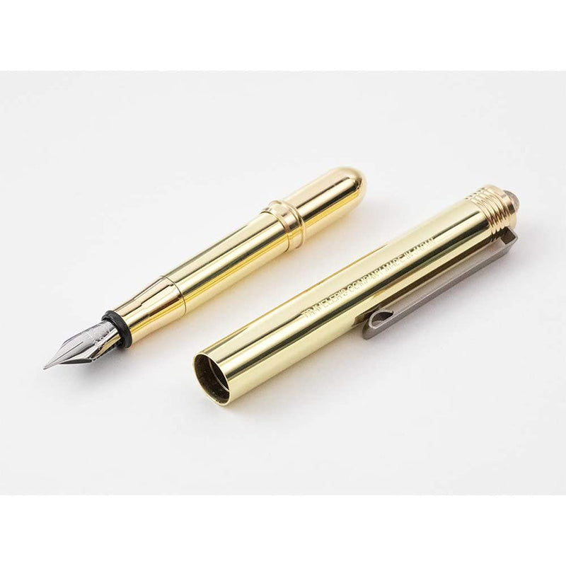 Traveler's Company Brass Fountain Pen - Fine Nib -  - Fountain Pens - Bunbougu