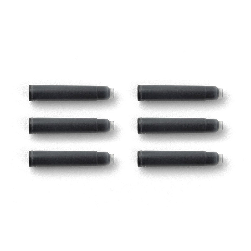 Traveler's Company Ink Cartridges for Brass Fountain Pen - Black - 6 Cartridges -  - Ink Cartridges - Bunbougu