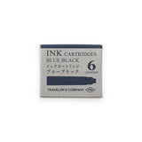 Traveler's Company Ink Cartridges for Brass Fountain Pen - Blue Black - 6 Cartridges -  - Ink Cartridges - Bunbougu