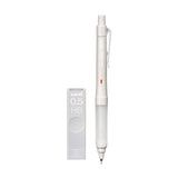 Uni Kuru Toga Switch Alpha Gel Mechanical Pencil Set - Pale Colour Limited Edition - 0.5 mm - Pale Grey (1 Mechanical Pencil + 40 Pcs of Pencil Leads) - Mechanical Pencils - Bunbougu