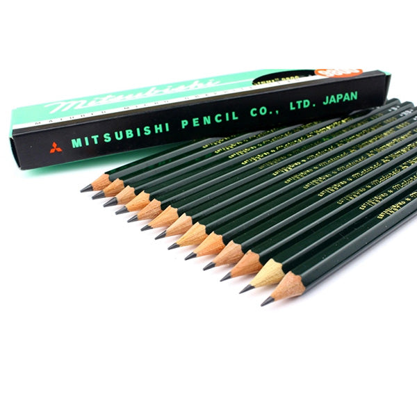 Uni Mitsubishi 9800 Pencil - Pack of 12 -  - Graphite Pencils - Bunbougu