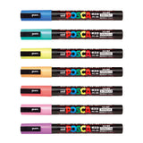 Uni Posca PC-3M Paint Marker Pen - Pastel Colour - Fine Tip - 7 Colour Pack -  - Markers - Bunbougu