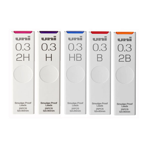 Uni Nano Dia Smudge-Proof Pencil Lead - 0.3 mm -  - Pencil Leads - Bunbougu