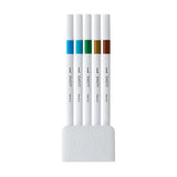 Uni Emott Fineliner Sign Pen - 5 Colour Set - No.4 Island - 0.4 mm