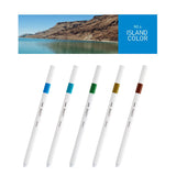 Uni Emott Fineliner Sign Pen - 5 Colour Set - No.4 Island - 0.4 mm -  - Markers - Bunbougu