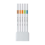 Uni Emott Fineliner Sign Pen - 5 Colour Set - No.6 Nature - 0.4 mm