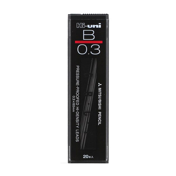 Uni Hi-Uni Hi-Density Pencil Lead - 0.3 mm - B - Pencil Leads - Bunbougu