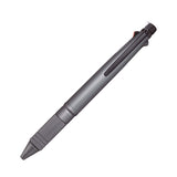 Uni Jetstream 4 & 1 Metal Grip Multi Pens - 4 Colours + Mechanical Pencil - 0.5 mm - Gun Metallic - Multi Pens - Bunbougu