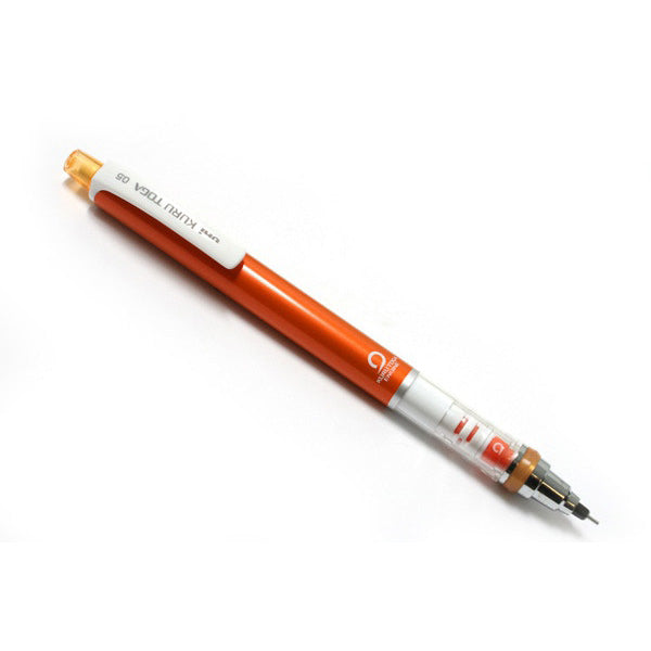 Uni Kuru Toga Standard Auto Lead Rotation Mechanical Pencil - 0.5 mm - Orange - Mechanical Pencils - Bunbougu