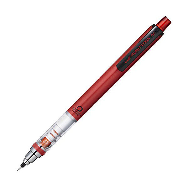 Uni Kuru Toga Standard Auto Lead Rotation Mechanical Pencil - 0.5 mm - Red - Mechanical Pencils - Bunbougu