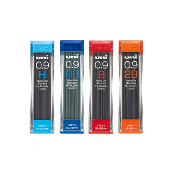 Uni Nano Dia Low-Wear Pencil Lead - 0.9 mm -  - Pencil Leads - Bunbougu