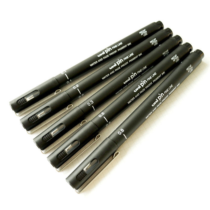 Uni Pin Pigment Ink Fineliner Pen - Black Ink – Bunbougu