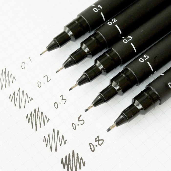 Uni Pin Pen - Pigment Ink - Size 03 - 0.38 mm - Black