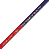 Uni Vermilion and Prussian Blue Hexagonal Body Pencil - 5:5 -  - Coloured Pencils - Bunbougu