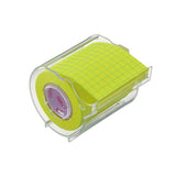 Yamato Memo Sticky Notes - Dispenser with Cutter - Fluorescent Paper - 5 mm Grid