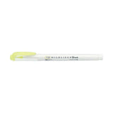 Zebra Mildliner Double-Sided Brush Pen - Fine Bullet Tip/Brush Tip - Mild Yellow - Brush Pens - Bunbougu