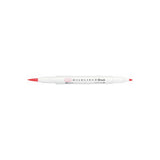 Zebra Mildliner Double-Sided Brush Pen - Fine Bullet Tip/Brush Tip - Mild Coral Pink - New Colour - Brush Pens - Bunbougu