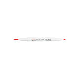 Zebra Mildliner Double-Sided Brush Pen - Fine Bullet Tip/Brush Tip - Mild Marigold - New Colour - Brush Pens - Bunbougu